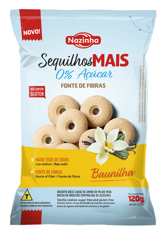 TH Food | SEQ Mais Zero Açúcar Sabor Baunilha 120g – Caixa com 12