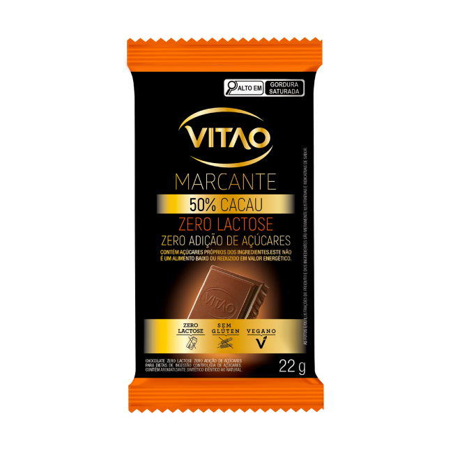 TH Food | Chocolate Sem Lactose Zero 22g Vitao | Sem Açúcar e Sem